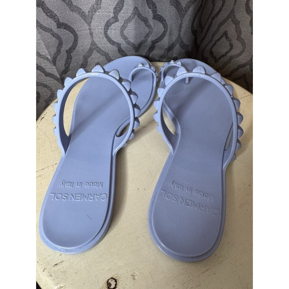 Carmen Sol Sandals Size US 10 Blue Jelly 40 Rubber - Picture 6 of 8